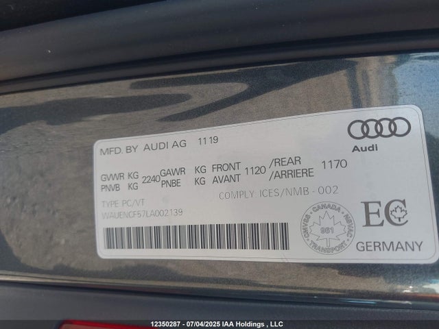 WAUENCF57LA002139 Audi A5
