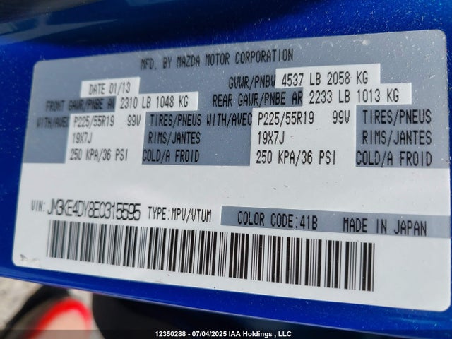 JM3KE4DY8E0315595 Mazda py
