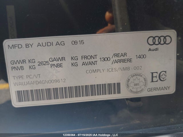 Audi A8 2016 WAUJ4AFD4GN009612 Image 19