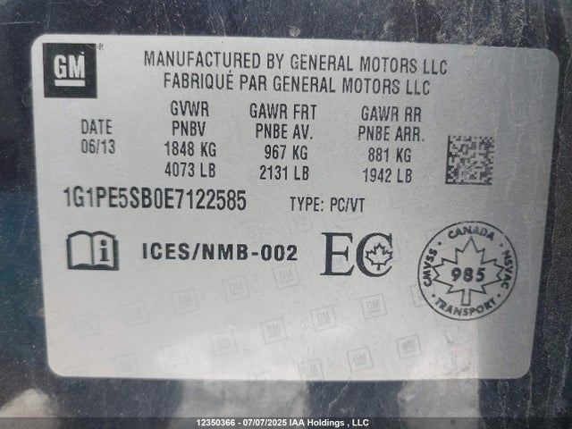 1G1PE5SB0E7122585 Chevrolet LUV