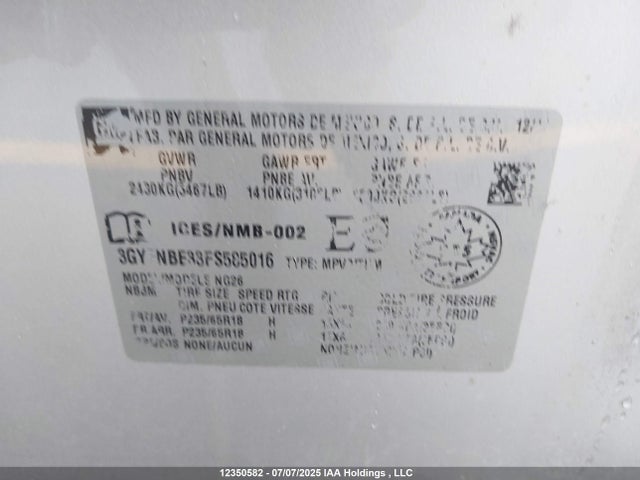 3GYFNBE33FS585016 Cadillac lfx - sidi, vvt, e85 max, alum