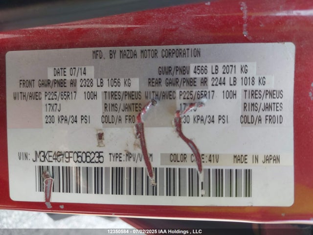 JM3KE4CY9F0506235 Mazda py