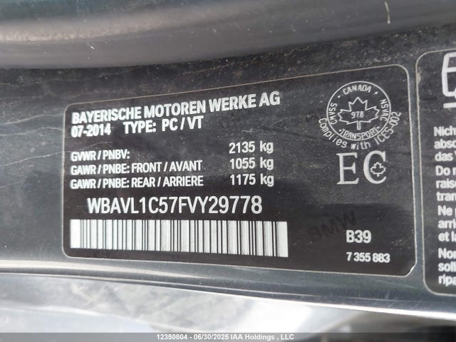 BMW X1 2015 WBAVL1C57FVY29778 Image 18