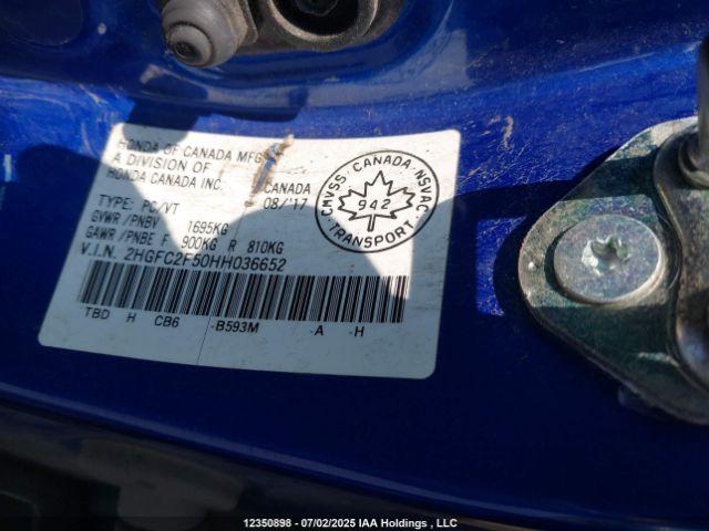 2HGFC2F50HH036652 Honda k20c2