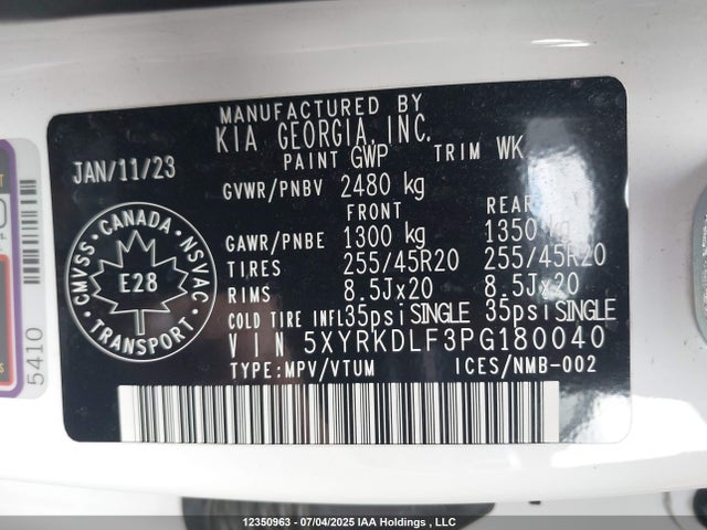 5XYRKDLF3PG180040 KIA t-gdi theta-iii