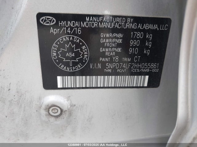Hyundai Elantra 2017 5NPD74LF2HH055861 Image 19