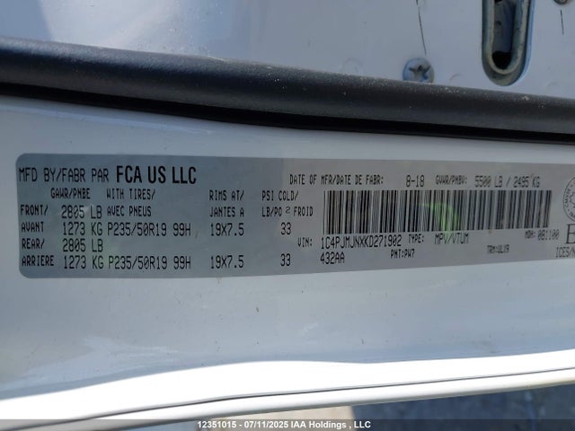 1C4PJMJNXKD271902 Jeep Cherokee