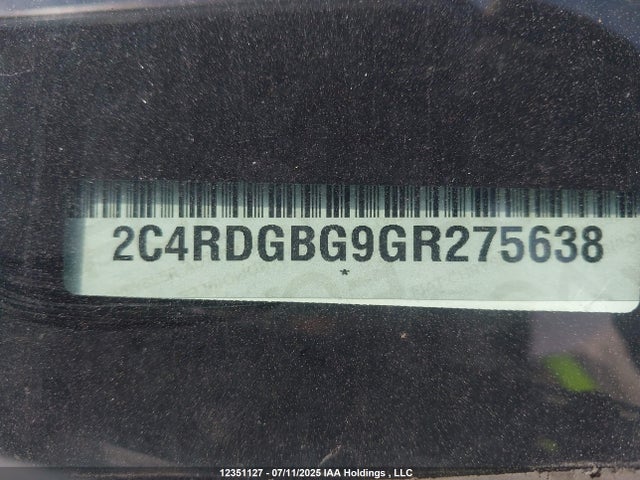 2C4RDGBG9GR275638 Dodge Grand Caravan