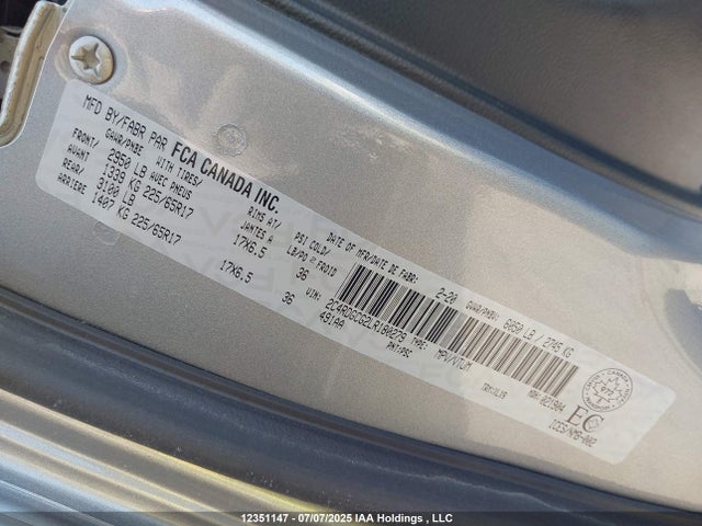 2C4RDGCG2LR180279 Dodge 2020