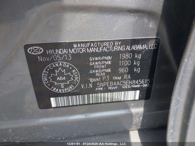 Hyundai gamma 2014 5NPEB4AC5EH845615 Image 9