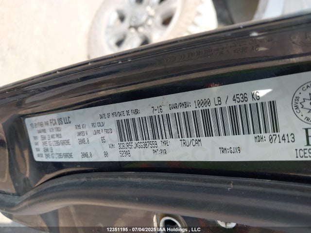 3C6UR5FJXGG387559 RAM 2016