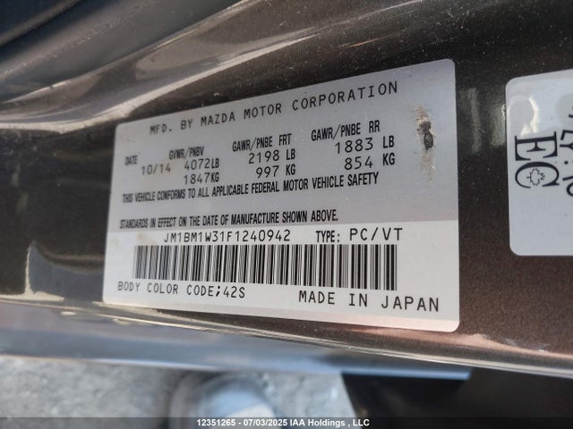 JM1BM1W31F1240942 Mazda py