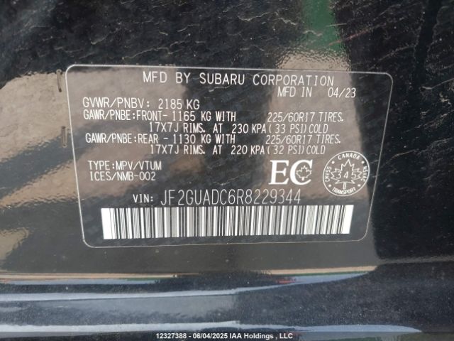 JF2GUADC6R8229344 Subaru na