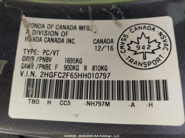 2HGFC2F65HH010797 Honda k20c2