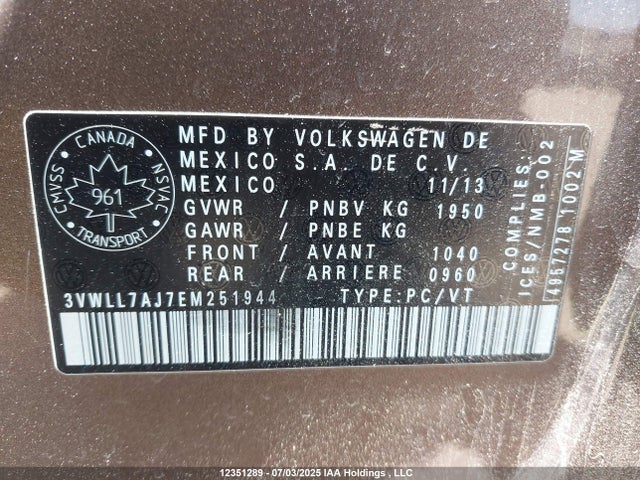 Volkswagen Jetta 2014 3VWLL7AJ7EM251944 Image 19
