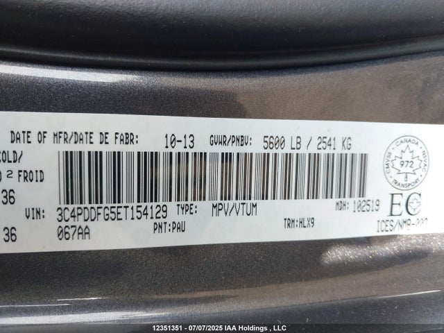 3C4PDDFG5ET154129 Dodge 2014