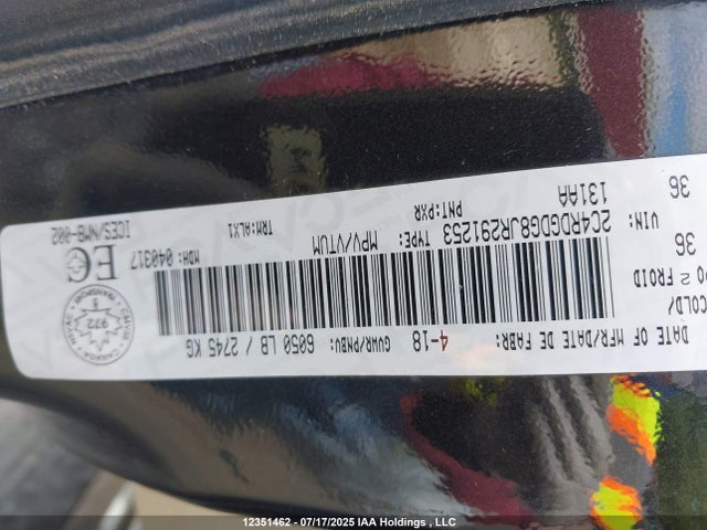 2C4RDGDG8JR291253 Dodge 2018