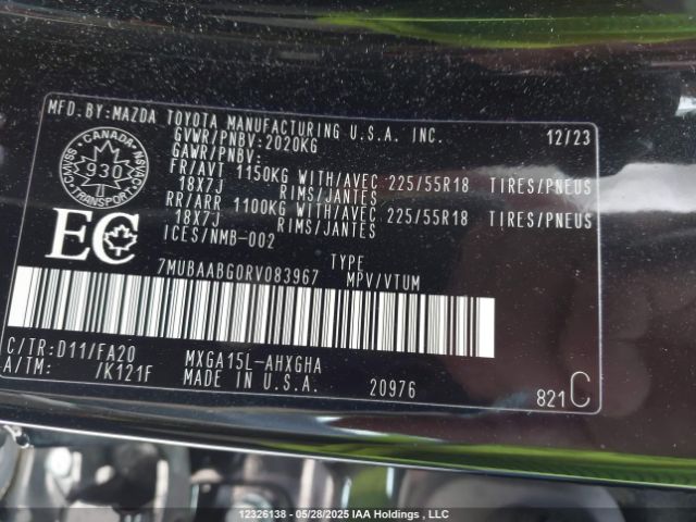 7MUBAABG0RV083967 Toyota m20a-fks