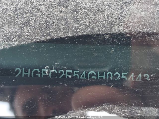 2HGFC2F54GH025443 Honda k20c2