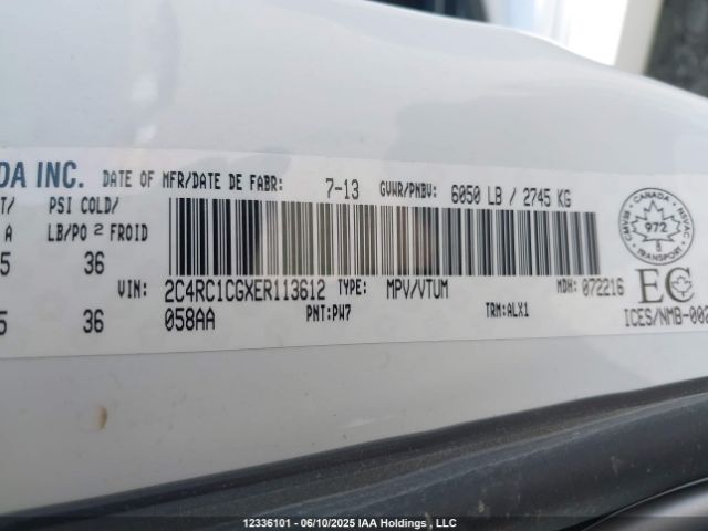 2C4RC1CGXER113612 Chrysler 2014