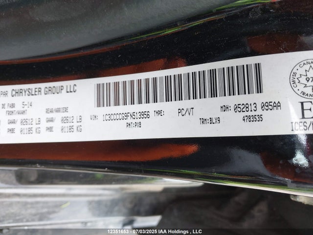 1C3CCCCG9FN513956 Chrysler 2015