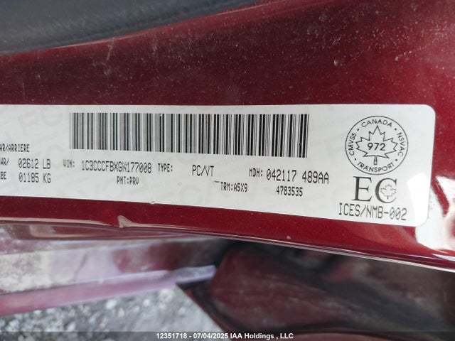 1C3CCCFBXGN177008 Chrysler 2016