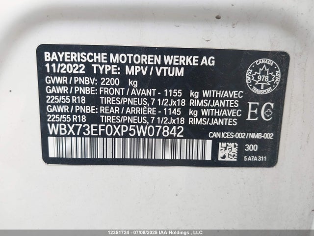 BMW X1 2023 WBX73EF0XP5W07842 Image 26