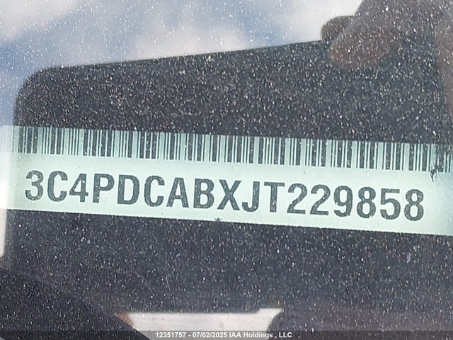 3C4PDCABXJT229858 Dodge 2018