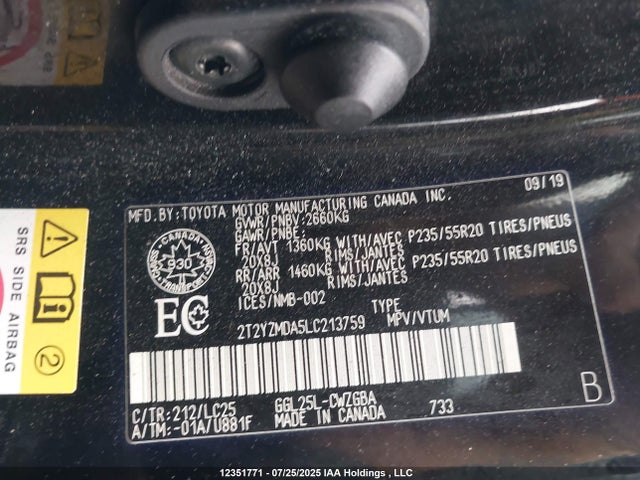 2T2YZMDA5LC213759 Lexus 2gr-fks