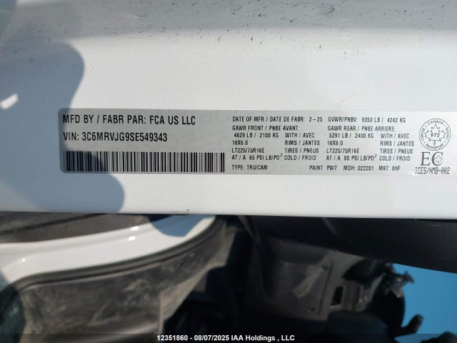 3C6MRVJG9SE549343 RAM Promaster 3500