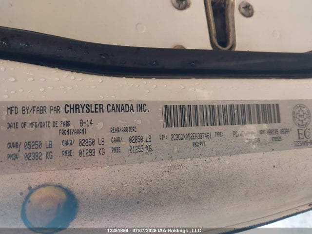 2C3CDXAG2EH337461 Dodge Charger
