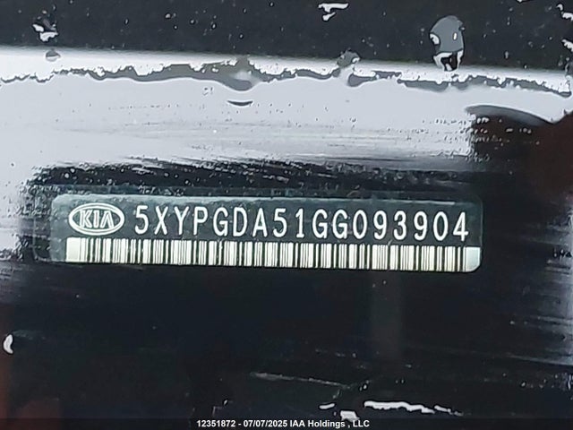5XYPGDA51GG093904 KIA dohc gdi lambda ii