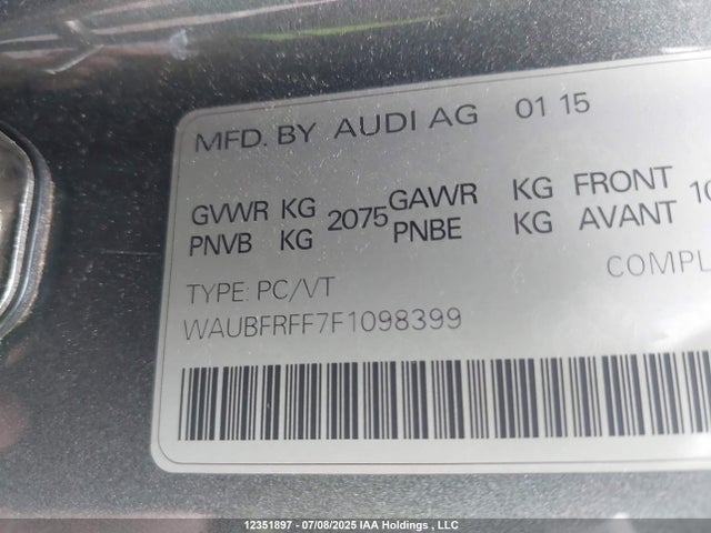 Audi A3 2015 WAUBFRFF7F1098399 Image 9