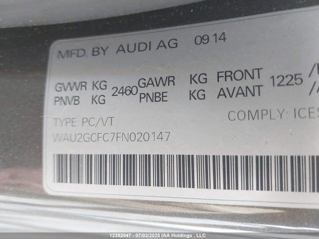 Audi A7 2015 WAU2GCFC7FN020147 Image 9