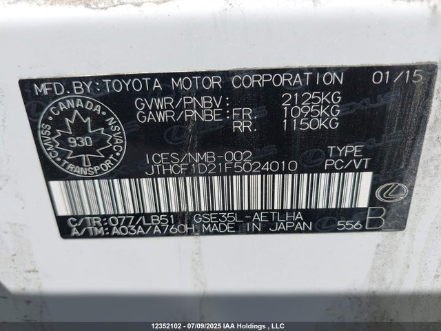 JTHCF1D21F5024010 Lexus 4gr-fse