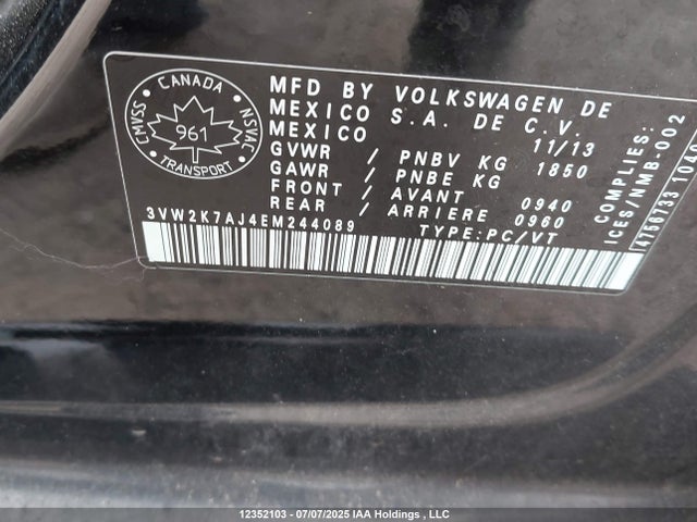 3VW2K7AJ4EM244089 Volkswagen Jetta