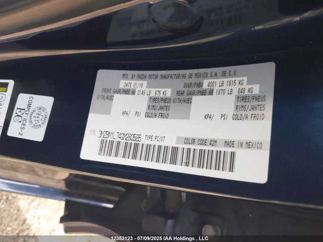 3MZBM1L74GM280585 Mazda pe