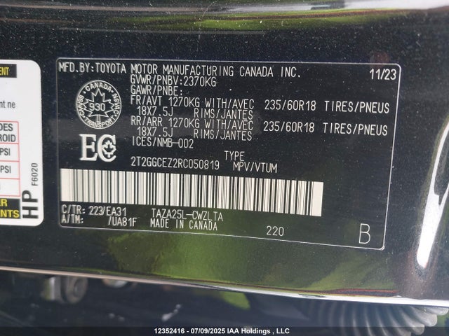 2T2GGCEZ2RC050819 Lexus t24a-fts