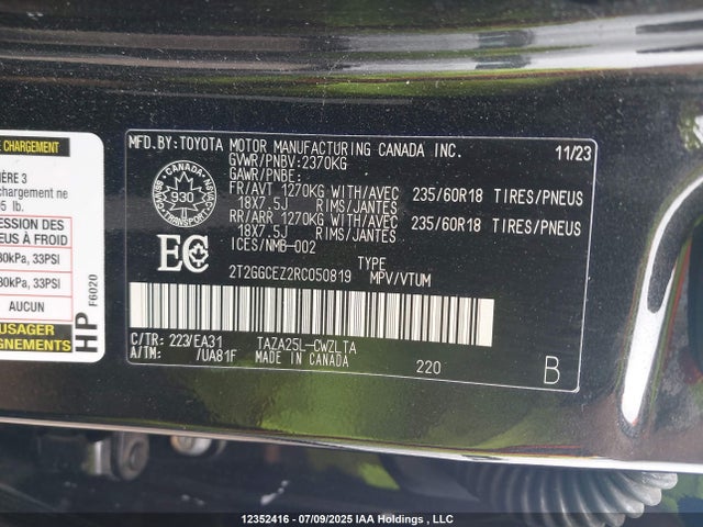2T2GGCEZ2RC050819 Lexus t24a-fts