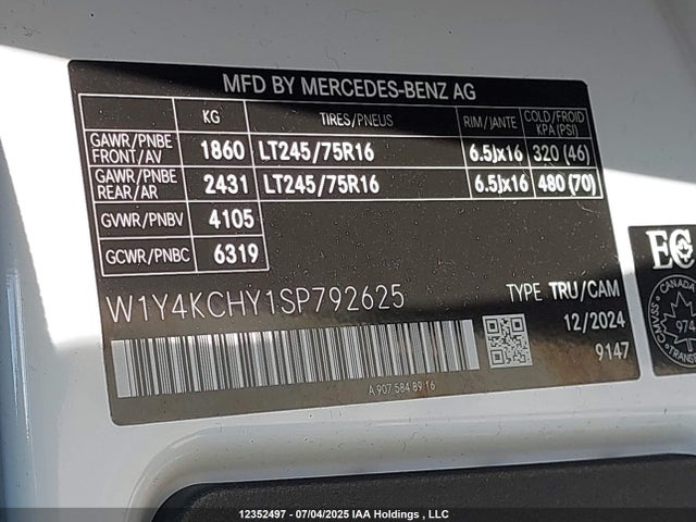 W1Y4KCHY1SP792625 Mercedes-Benz om654
