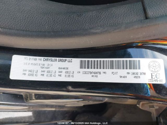 1C3CCCFBXFN600796 Chrysler 200