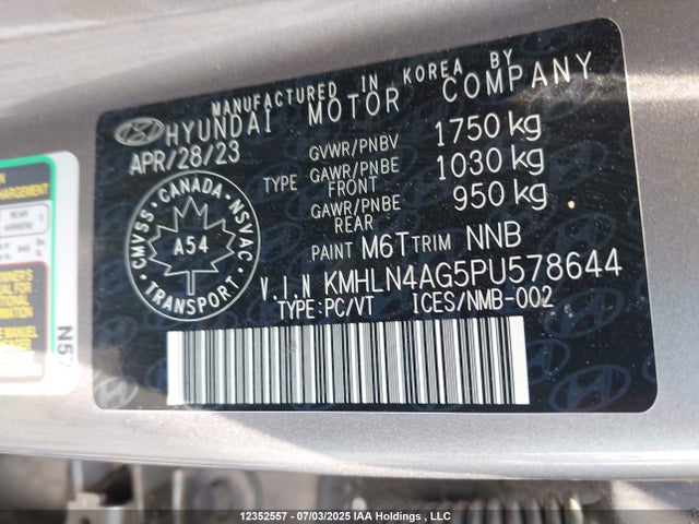 KMHLN4AG5PU578644 Hyundai mpi nu pe
