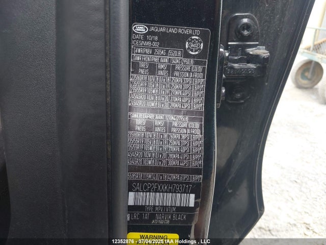 SALCP2FXXKH793717 Land Rover aj20p