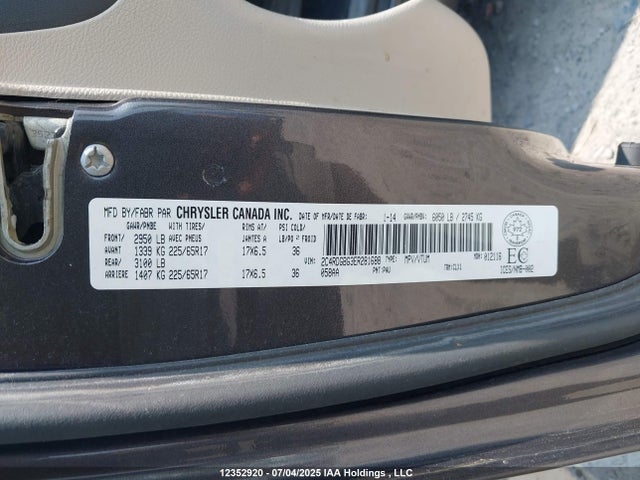 2C4RDGBG3ER281688 Dodge Grand Caravan
