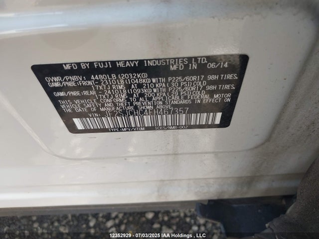 JF2SJCHC4FH467357 Subaru 2.5na c0
