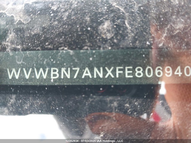 WVWBN7ANXFE806940 Volkswagen 2015