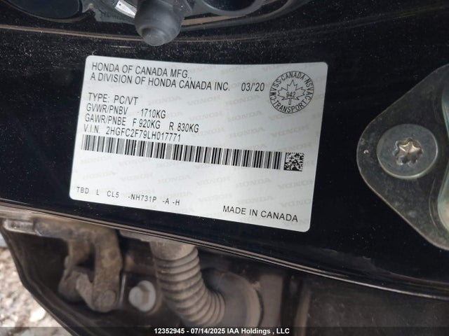 2HGFC2F79LH017771 Honda k20c2