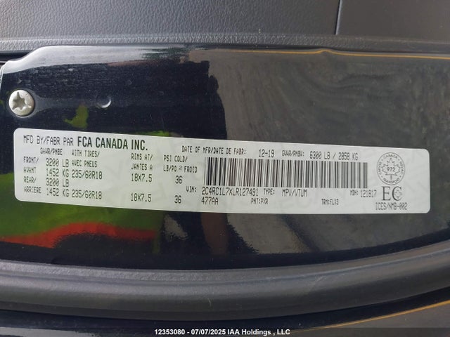 Chrysler 2020 2020 2C4RC1L7XLR127491 Image 18