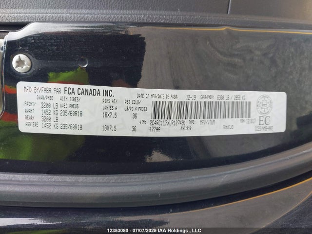 Chrysler 2020 2020 2C4RC1L7XLR127491 Image 9