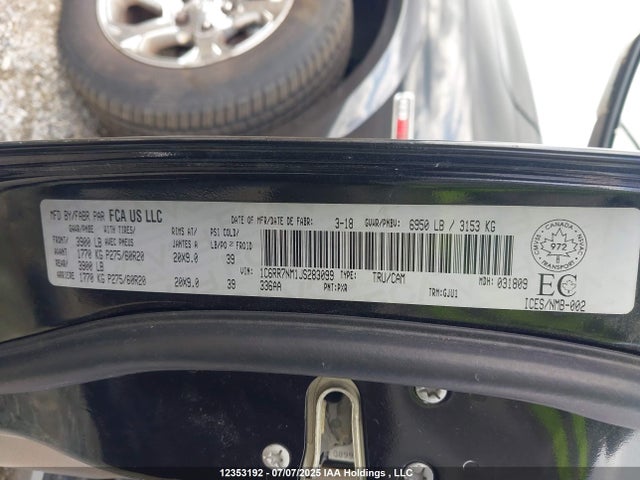 RAM 1500 Laramie 2018 1C6RR7NM1JS283099 Image 27
